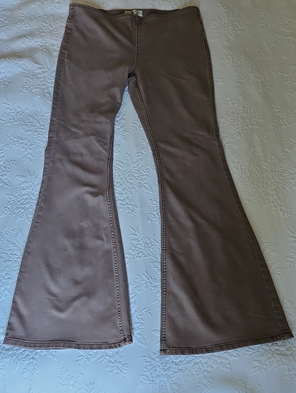 We The Free Brown Flare Ponte Bell Bottom Pants